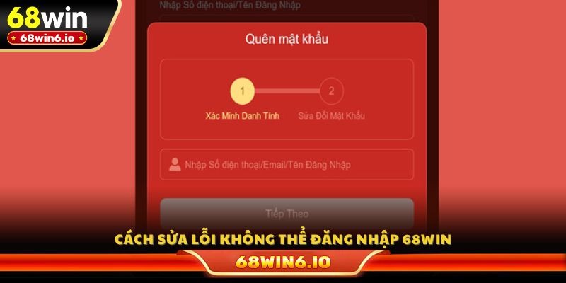 Cách sửa lỗi không thể đăng nhập 68WIN