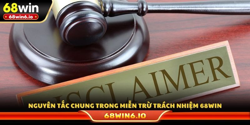 Nguyên tắc chung trong miễn trừ trách nhiệm 68WIN